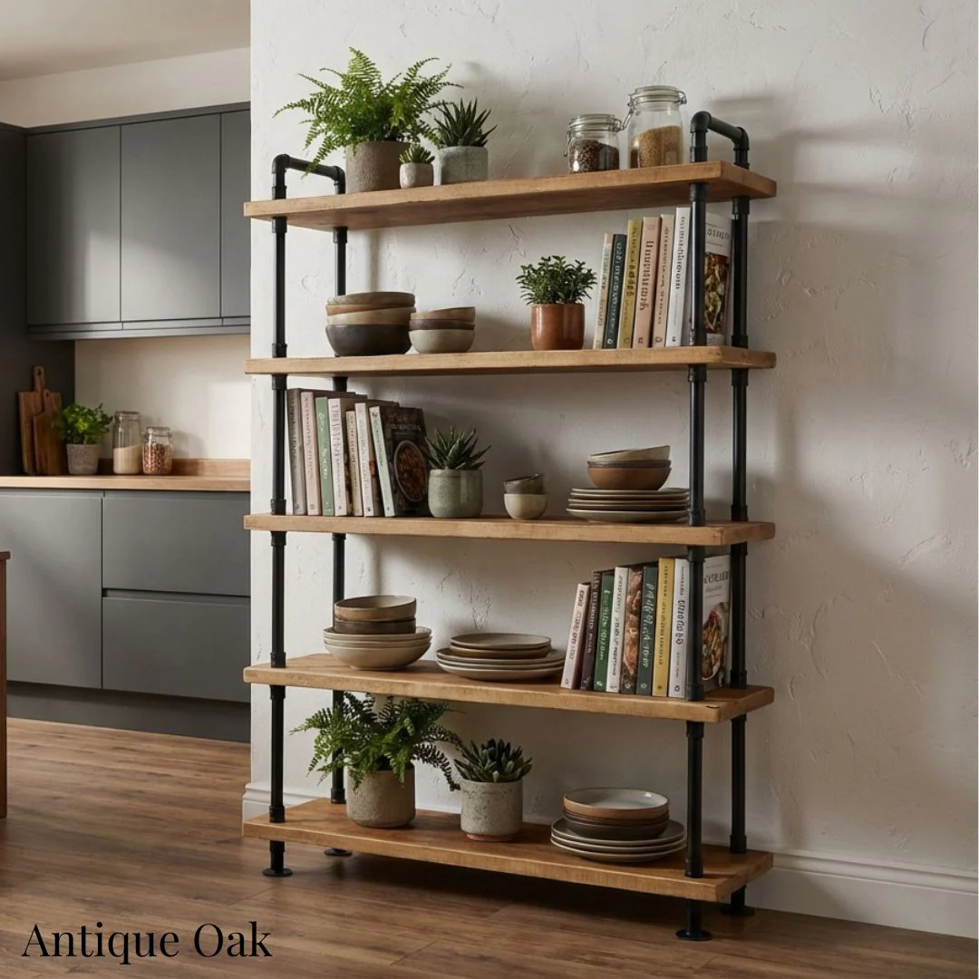 5 Shelf Free Standing Pipe Shelving Unit - Image 12