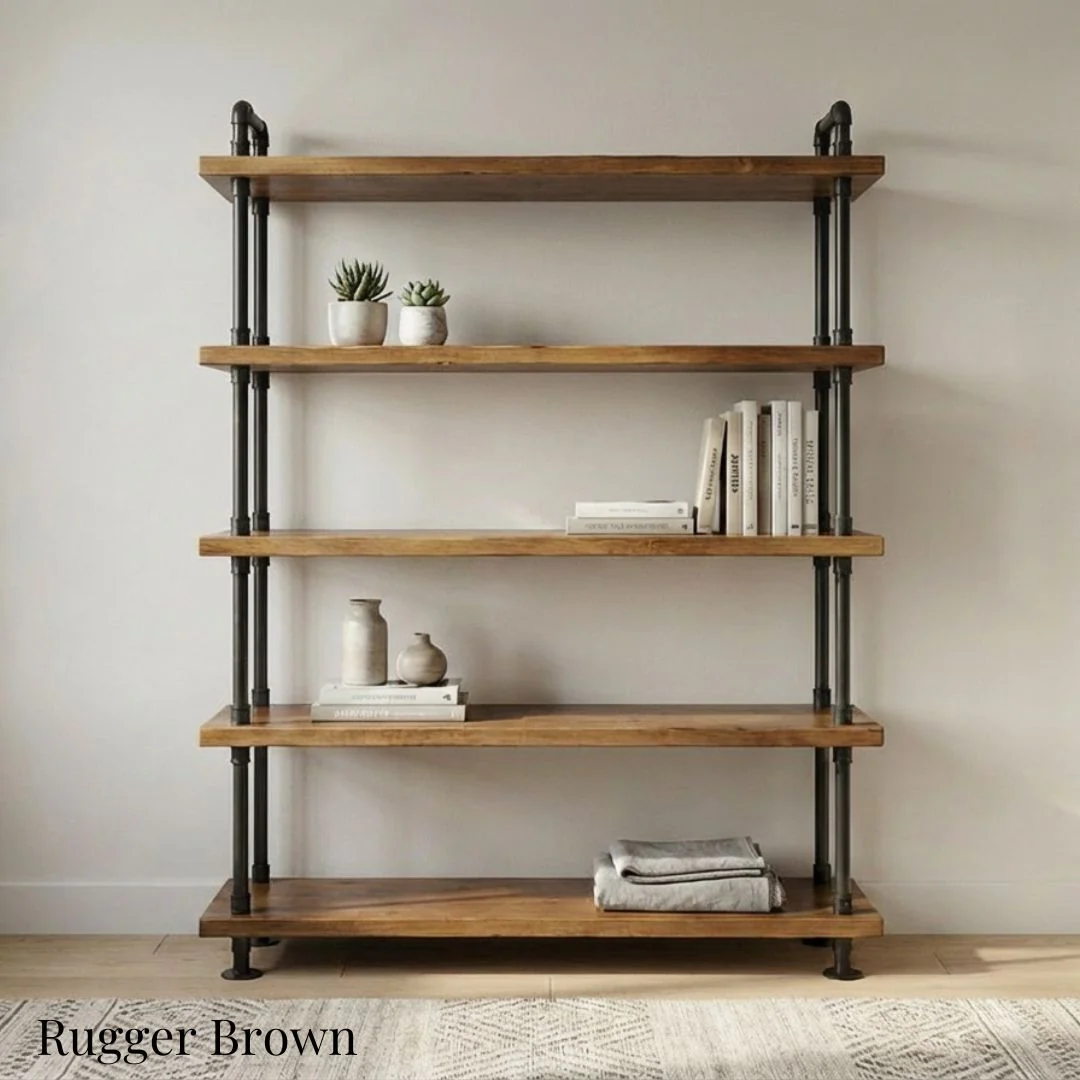5 Shelf Free Standing Pipe Shelving Unit - Image 9