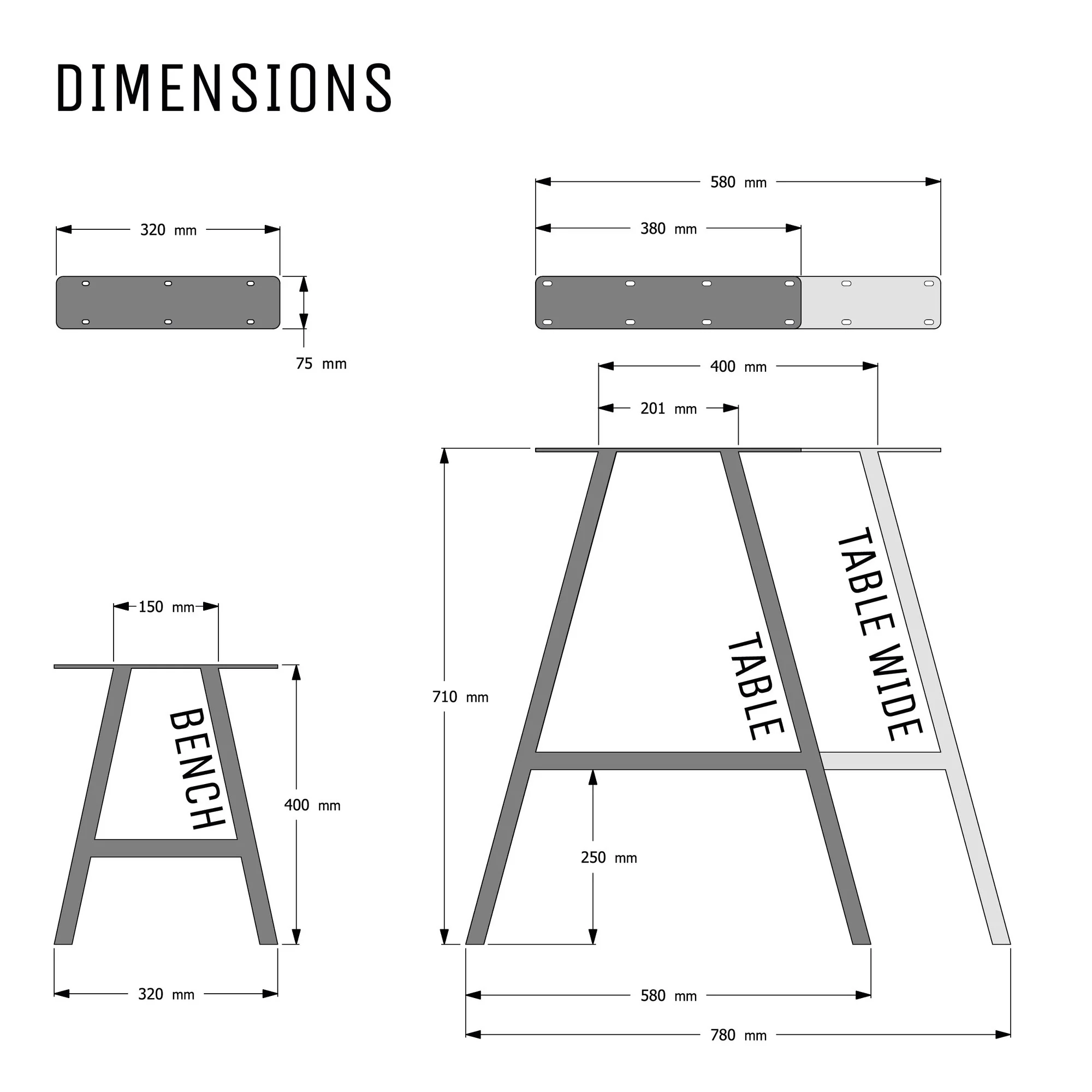 A-Frame Industrial Legs - Image 4