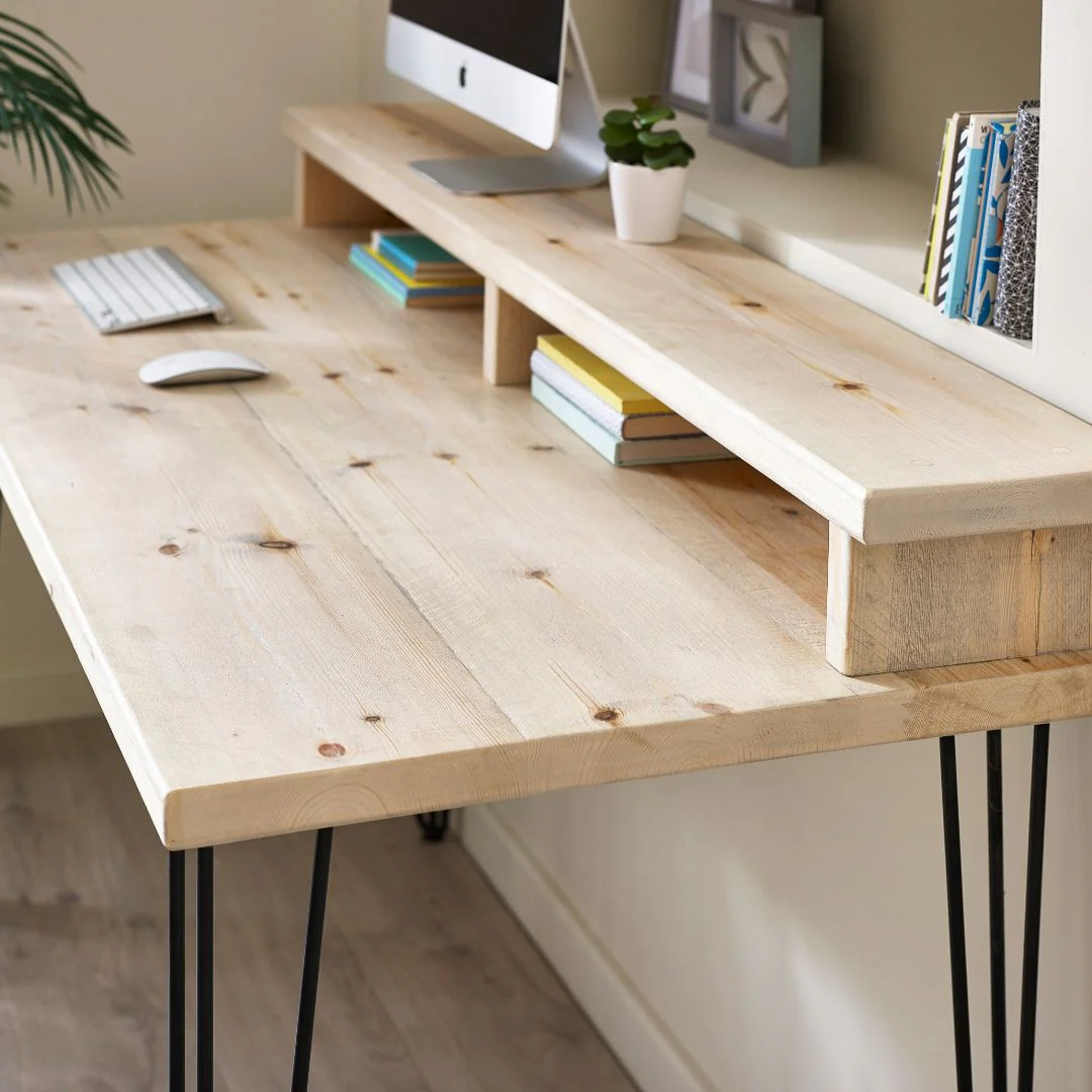 AC-20 - Rustic Office Desk - Hairpin Legs - Image 5