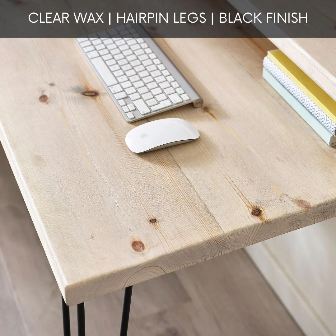 AC-20 - Rustic Office Desk - Hairpin Legs - Image 3