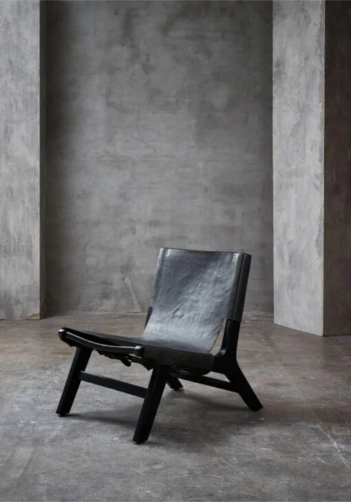 Amsterdam Black – Buffalo leather Chair - Image 2