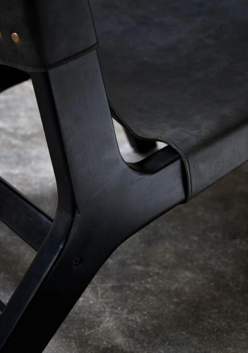 Amsterdam Black – Buffalo leather Chair - Image 4