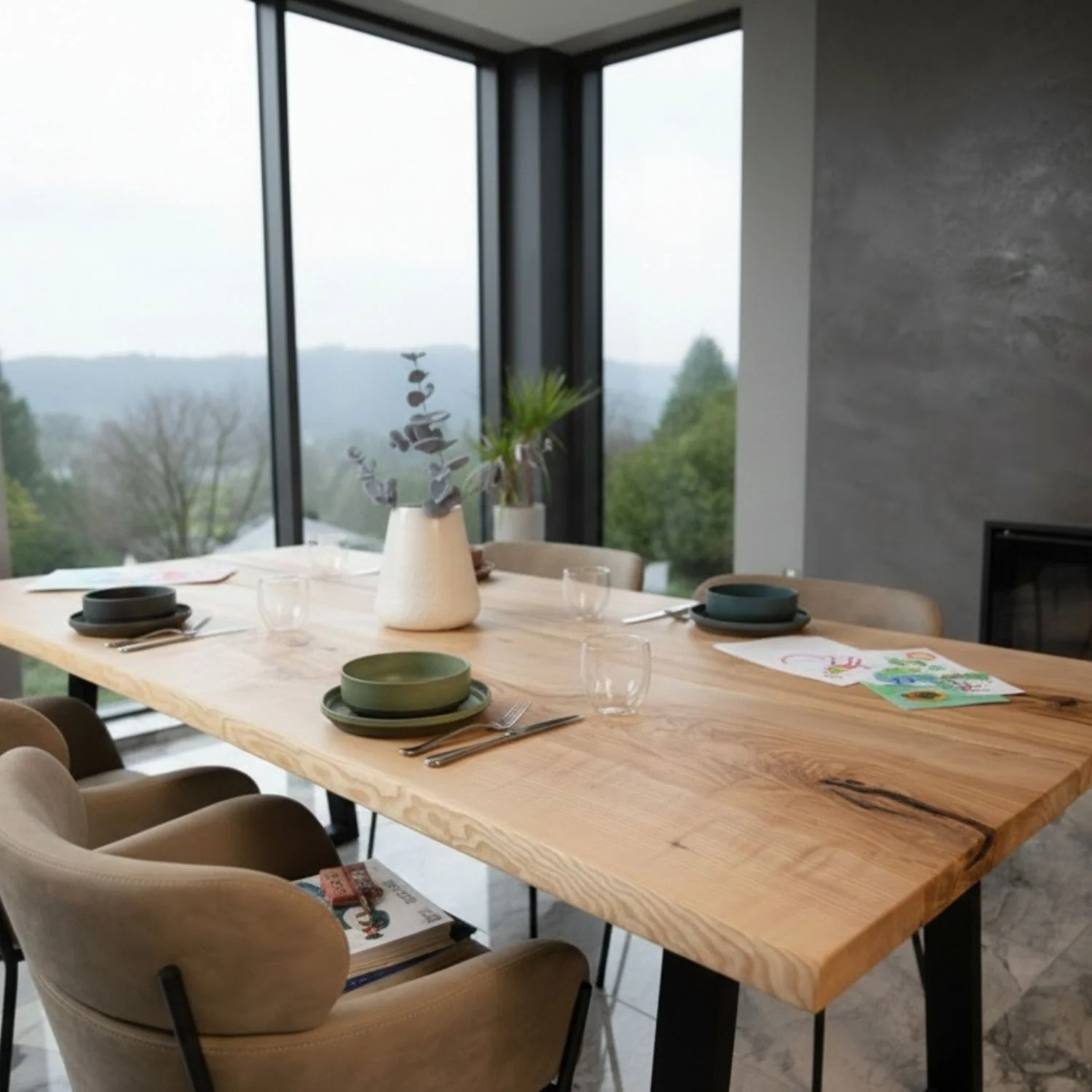 Live Edge Ash Dining Table - 220 cm | 4043 - Image 8
