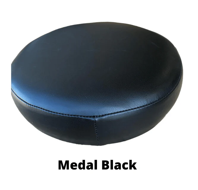 Industrial Bar Stool - 70mm Thick Leather Seat - Image 13