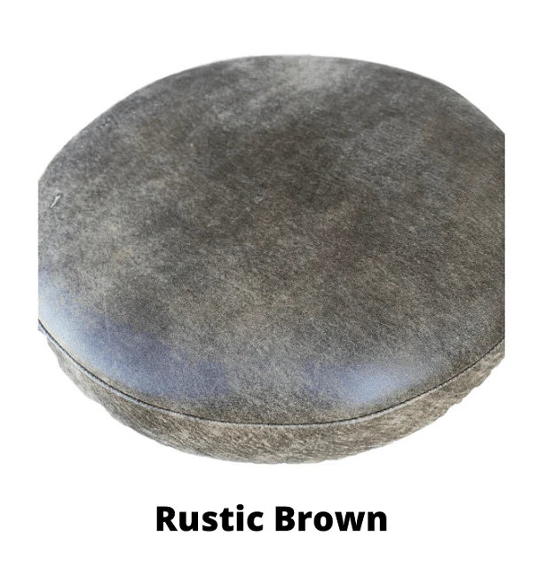 Industrial Bar Stool - 70mm Thick Leather Seat - Image 15