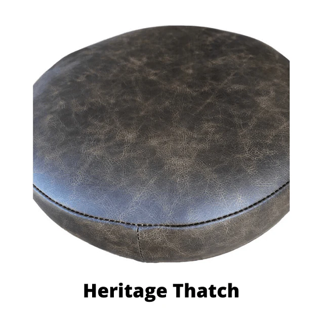 Industrial Bar Stool - 70mm Thick Leather Seat - Image 16