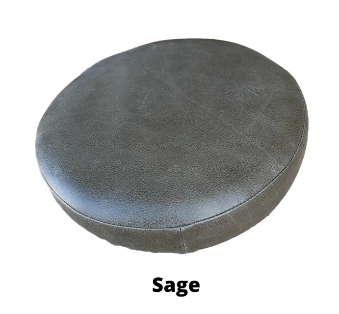 Industrial Bar Stool - 70mm Thick Leather Seat - Image 19