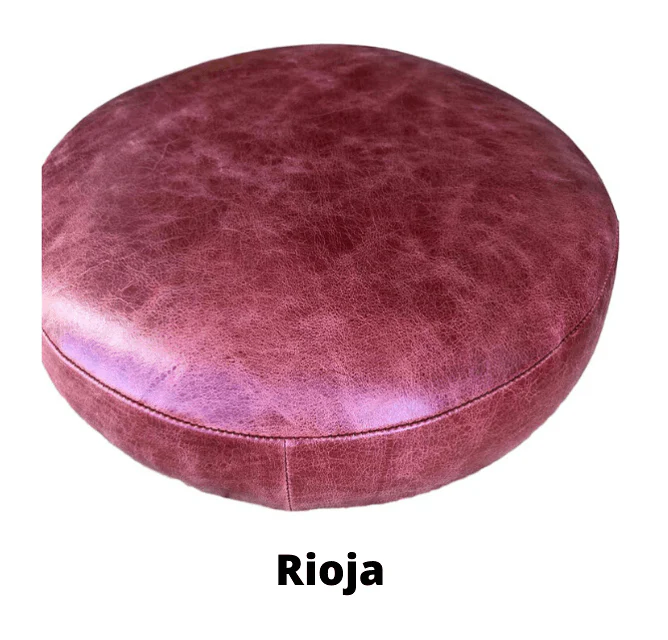 Industrial Bar Stool - 70mm Thick Leather Seat - Image 20