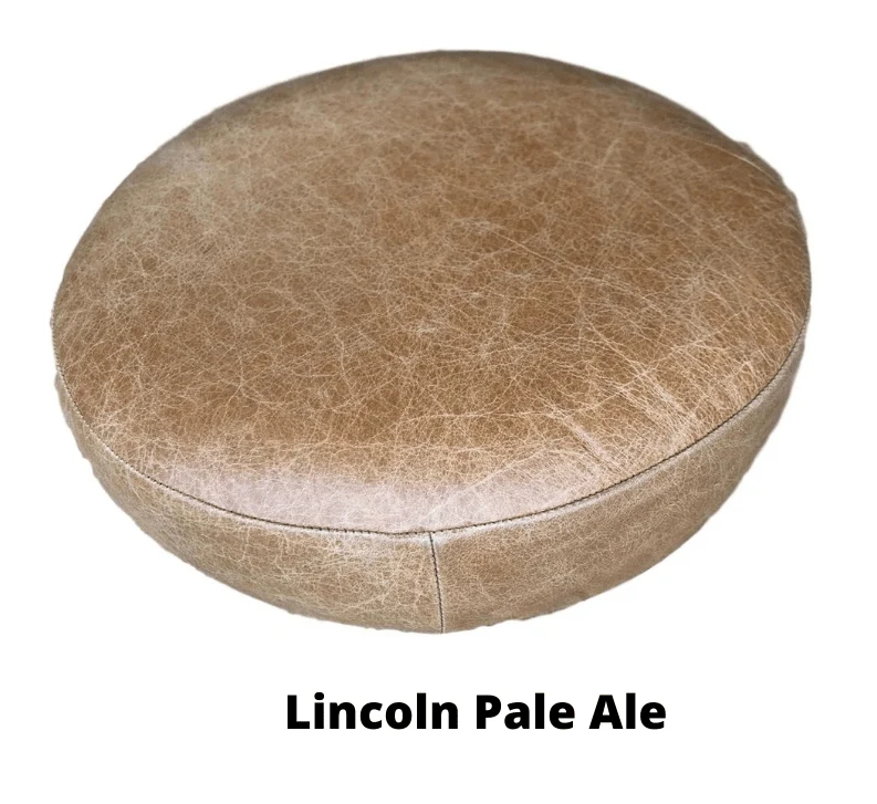 Industrial Bar Stool - 70mm Thick Leather Seat - Image 25