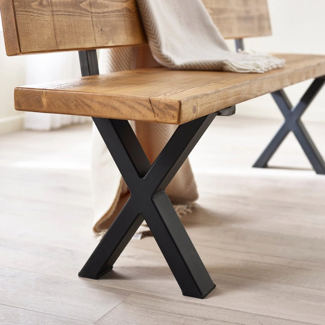 Blencathra Industrial Bench - X Frame Legs - Image 5