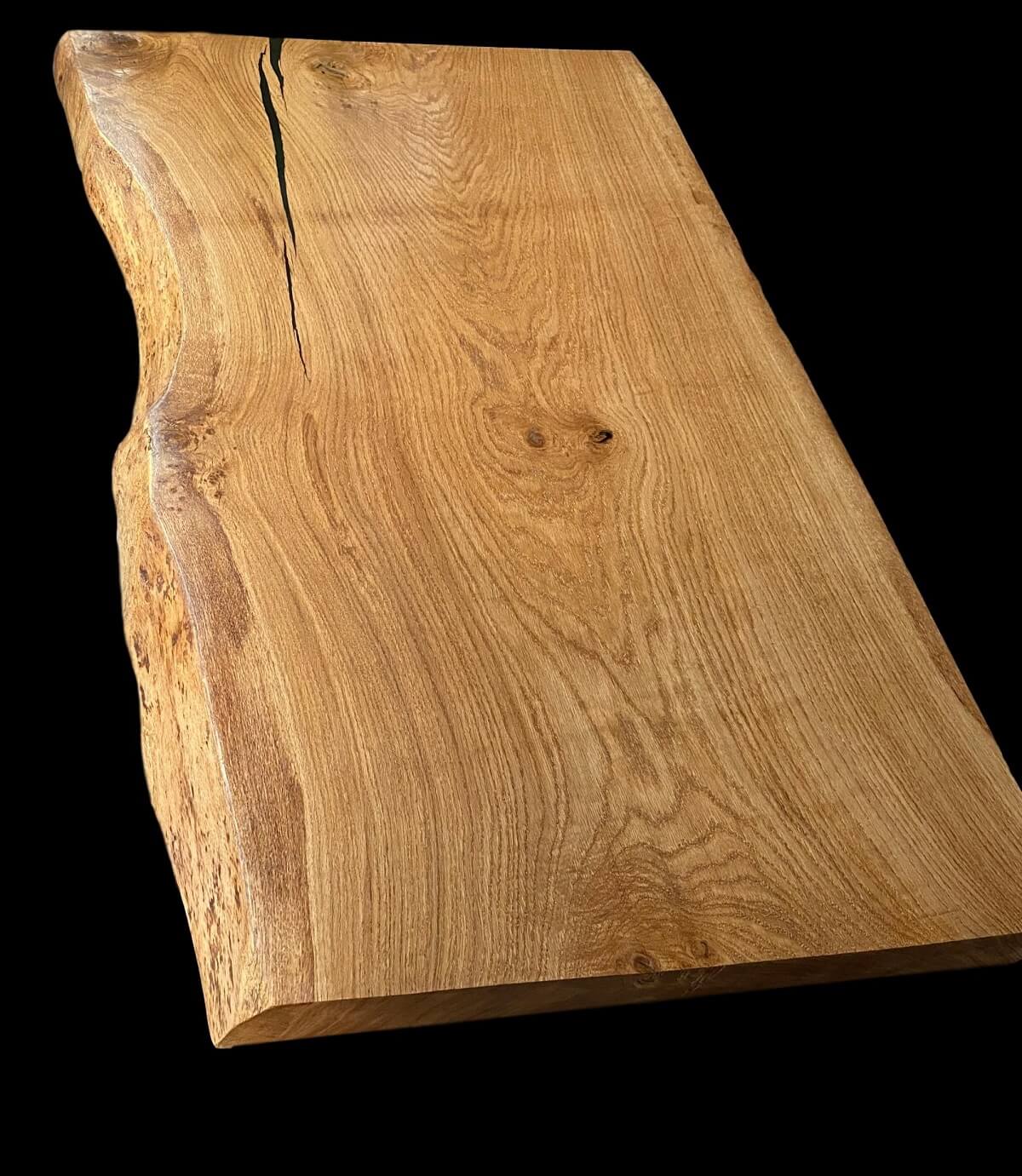 The 60-85mm English Oak Live Edge Resin Infill Executive Desk - Image 7
