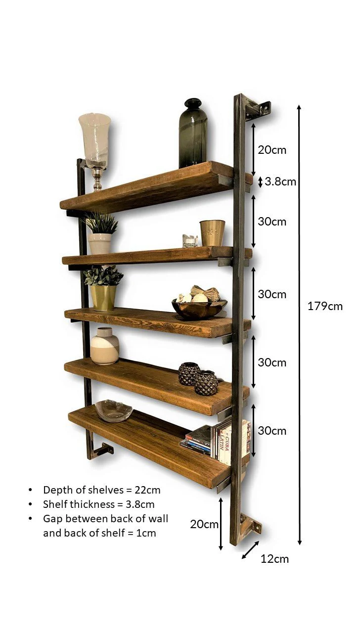 Industrial Box Section Shelving Unit - Wall Mounted - Image 4