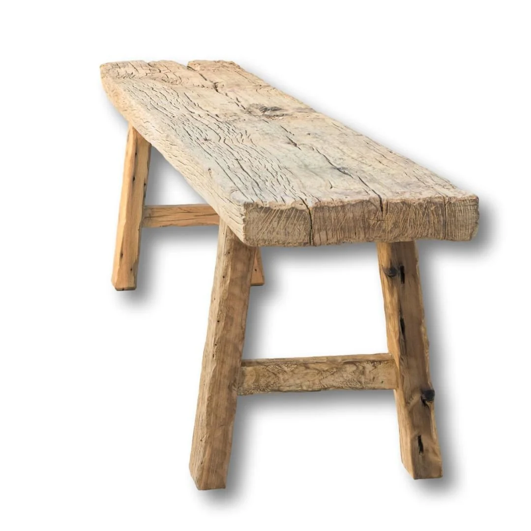 Reclaimed Elm Bench - Image 7