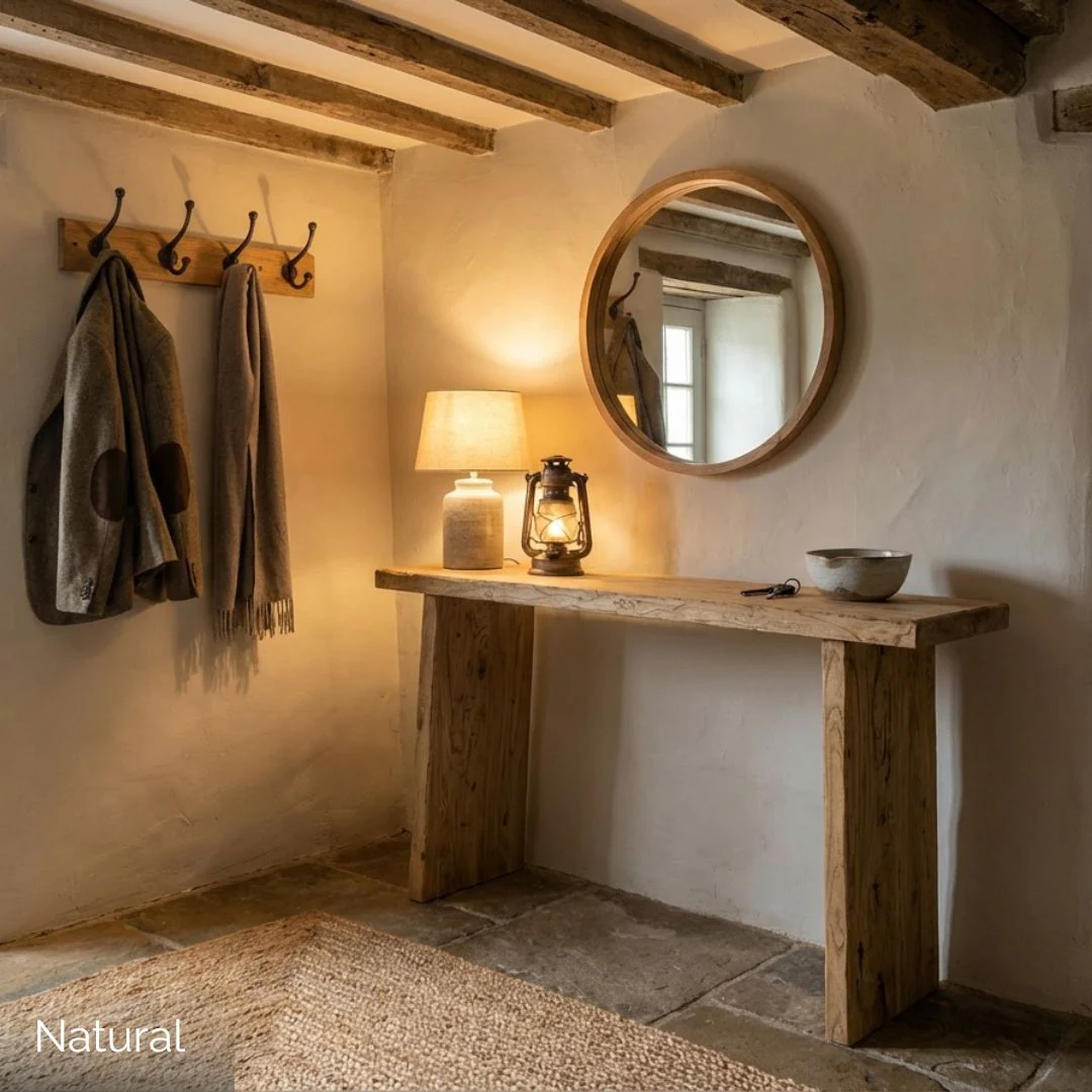 Reclaimed Elm Console Table - Natural - Image 10