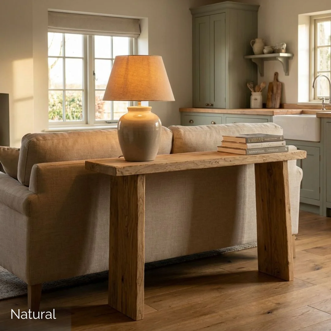 Reclaimed Elm Console Table - Natural - Image 8
