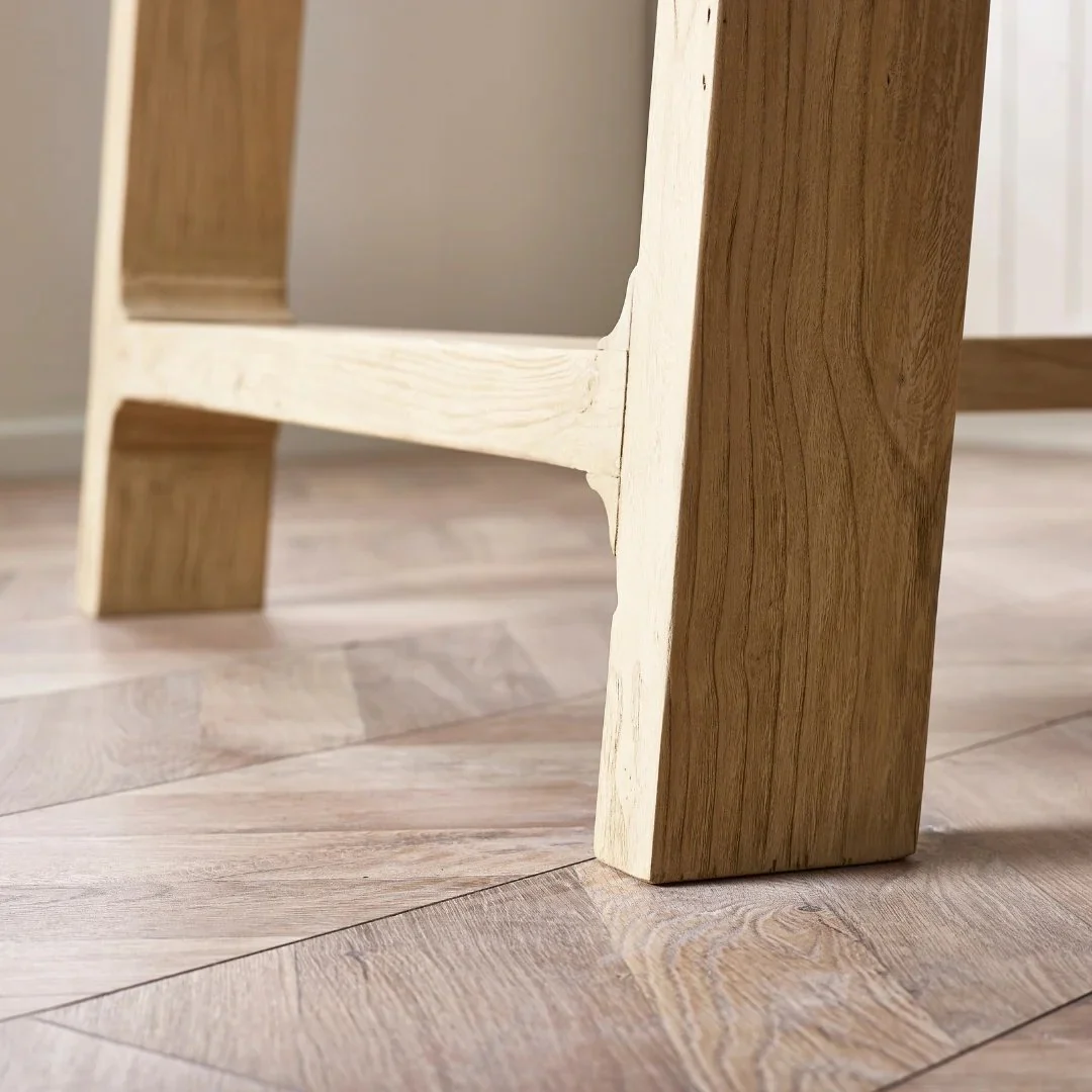 Robinson Reclaimed Elm Dining Table - Trestle Leg - Image 6