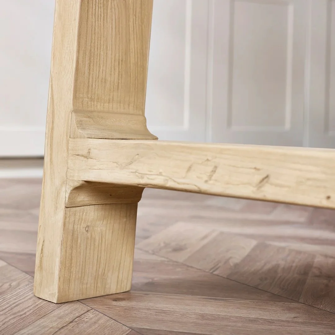 Robinson Reclaimed Elm Dining Table - Trestle Leg - Image 7
