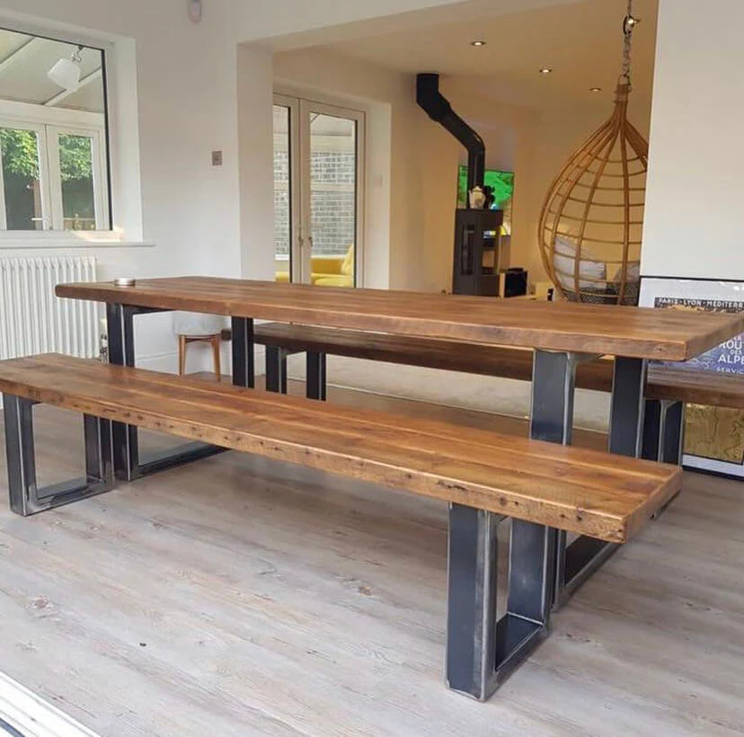Reclaimed Rustic Weathered Bench Top - Image 12