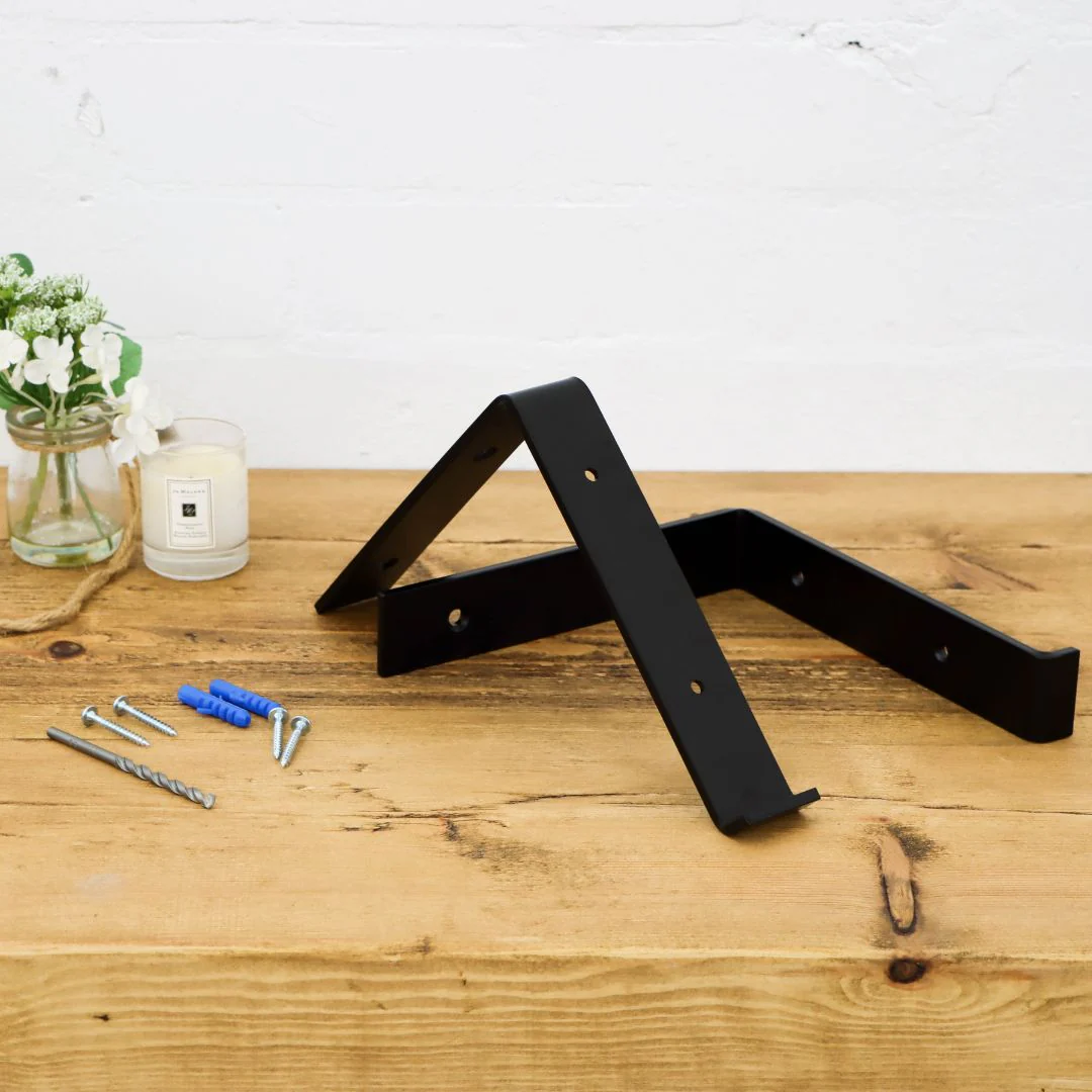 Rustic Shelf 38mm with Lipped Metal Brackets - Image 12