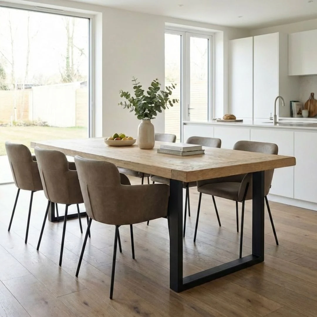 Scafell - Reclaimed Elm Table - Square Legs - Image 4