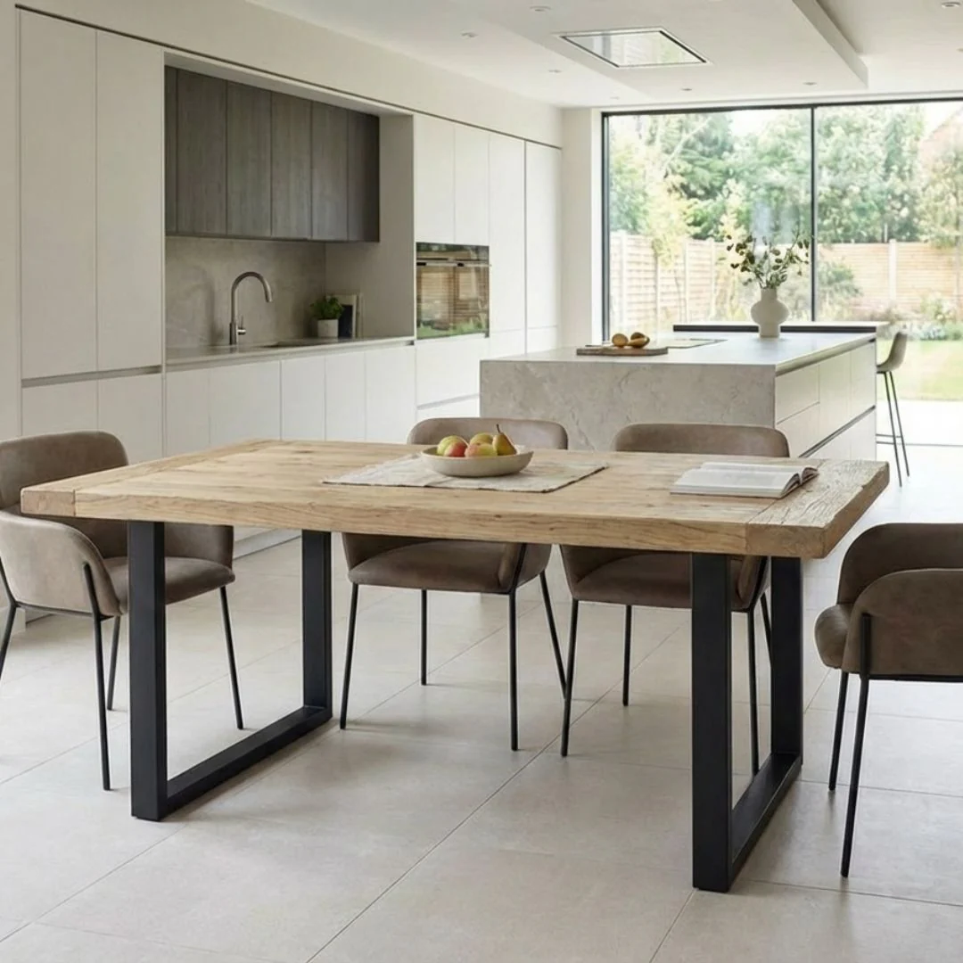Scafell - Reclaimed Elm Table - Square Legs - Image 5