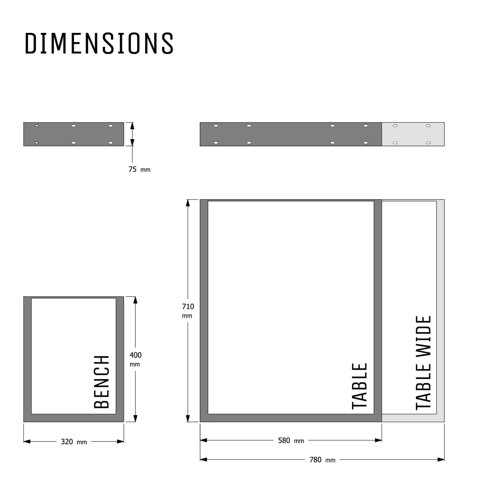 Square Industrial Legs - Image 3