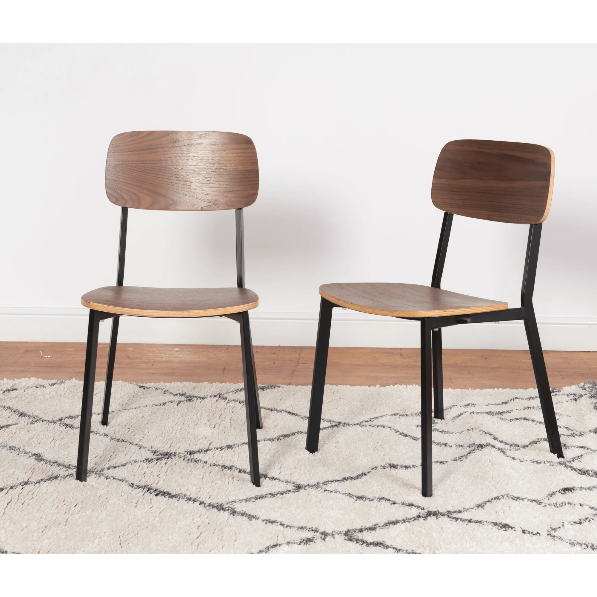 Walnut Plywood Dining Chair - Image 3