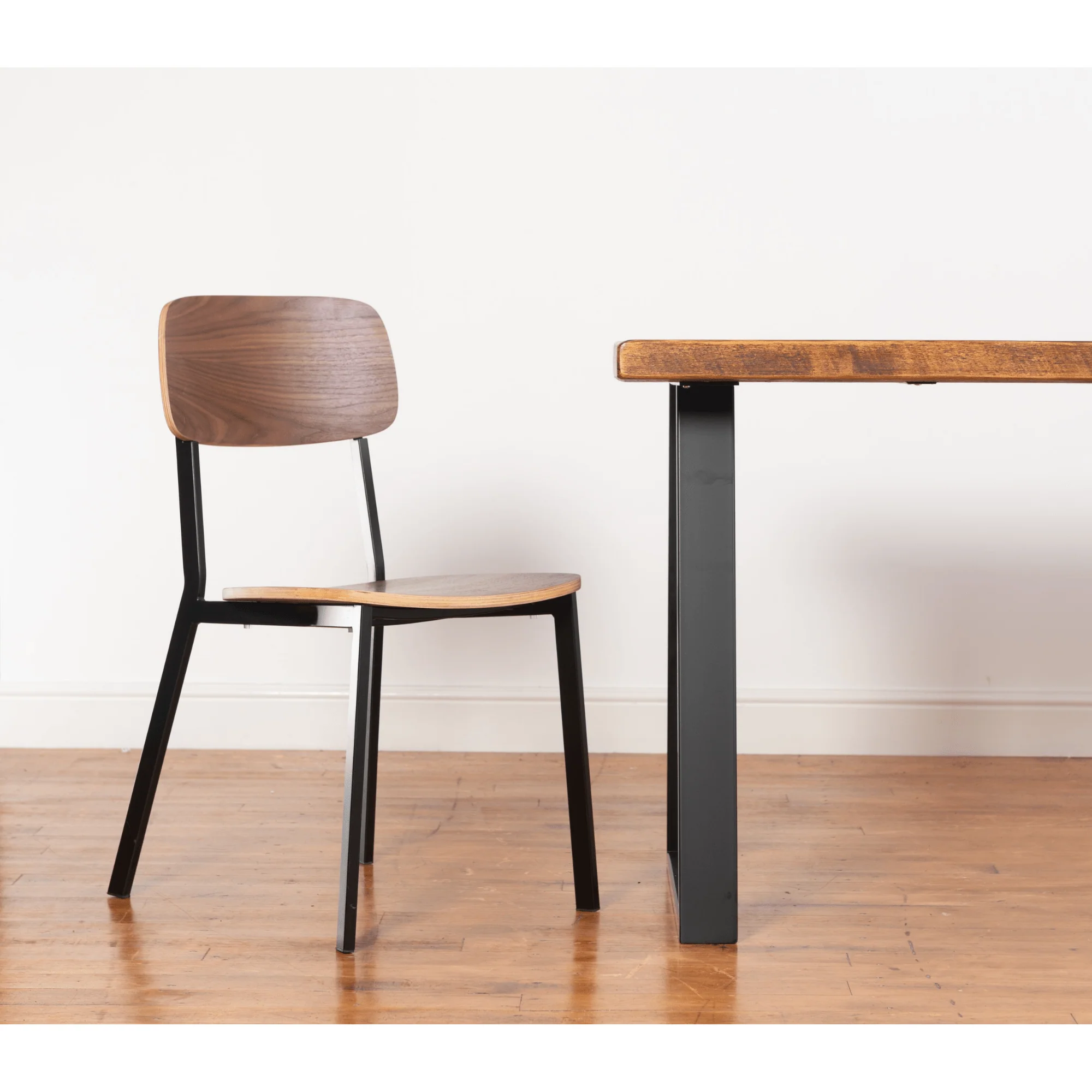 Walnut Plywood Dining Chair - Image 5