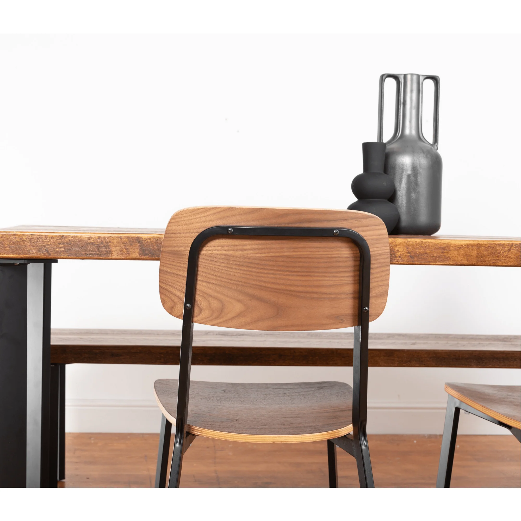 Walnut Plywood Dining Chair - Image 6