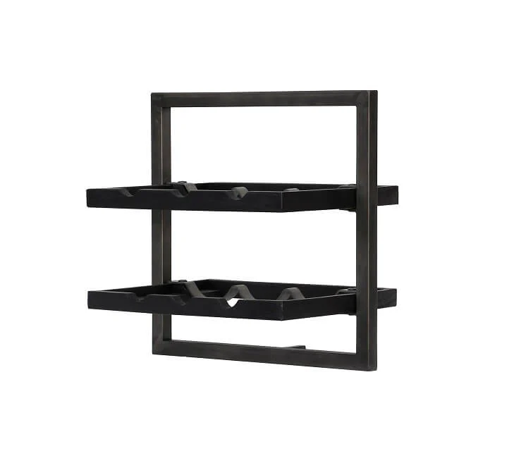 WINEMATE Burned Black Teak 6 Bottles - Style B - Image 8